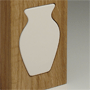 wood vase